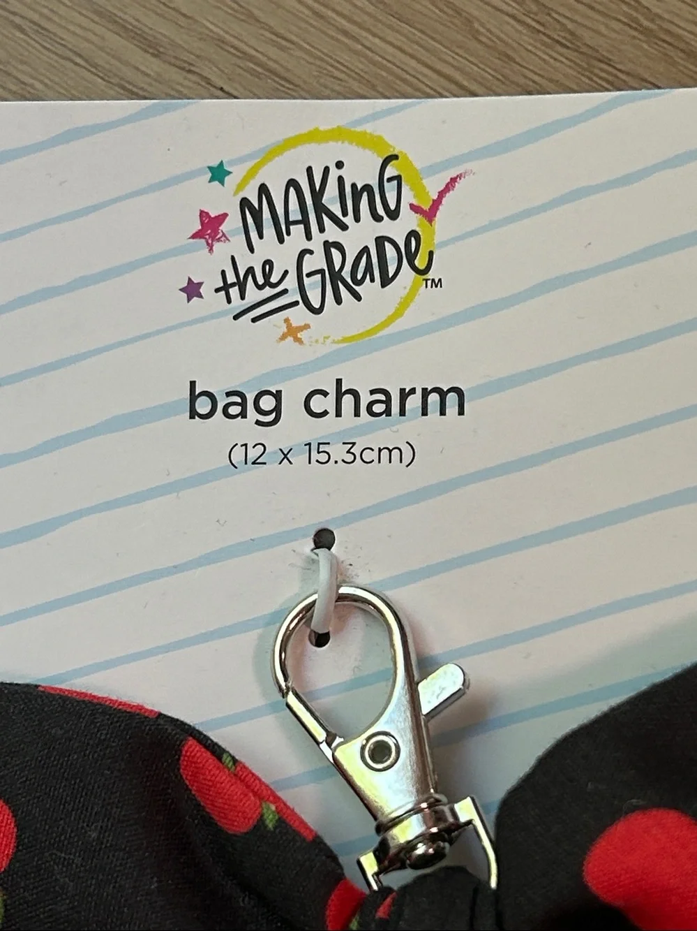 Red Apples Bow Bag Charm-Making The Grade-Teachers Gift-NEW with tags